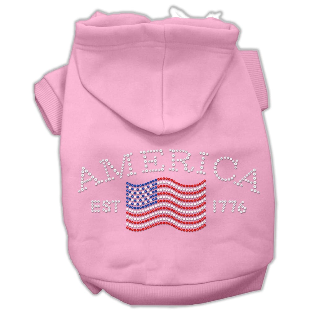 Classic America Rhinestone Pet Hoodie - Screen Print Hoodies