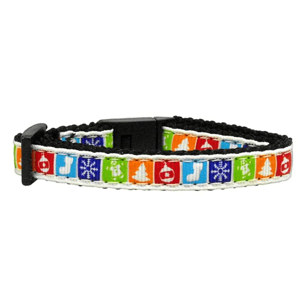 Classic Christmas Nylon and Ribbon Cat Safety Collar