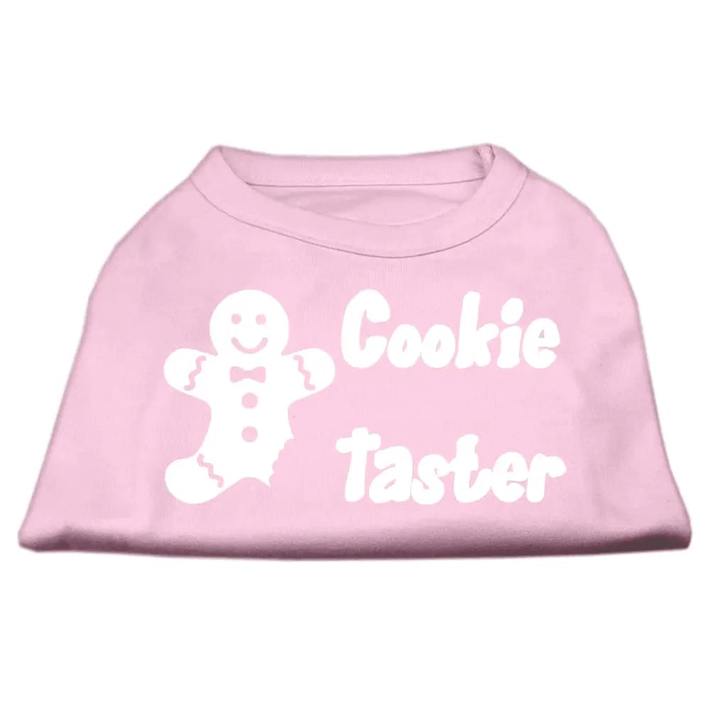 Cookie Taster Screen Print Dog Shirt Light Pink - Screen