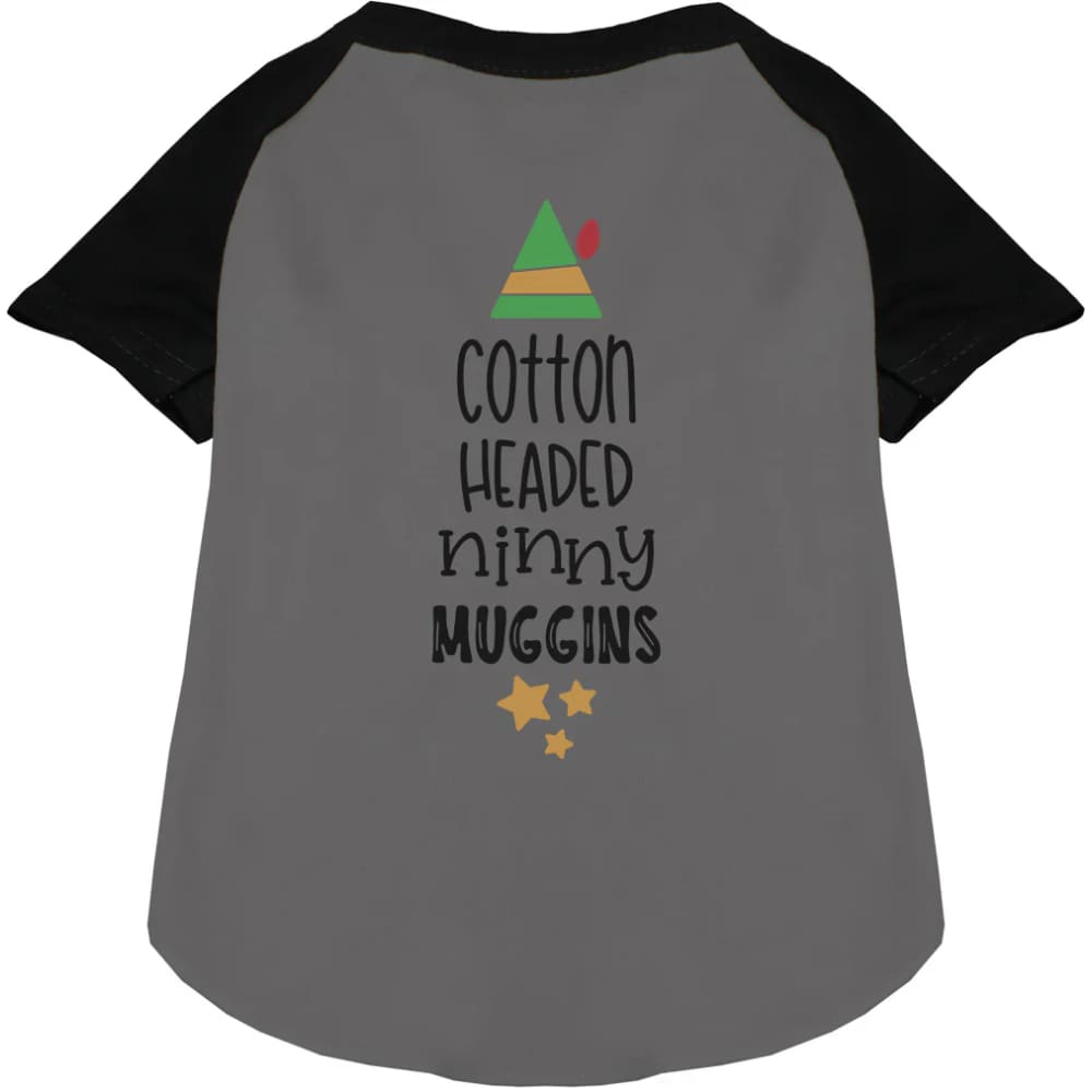 Cotton Headed Ninny Muggins Pet Raglan Shirt - Screen Print