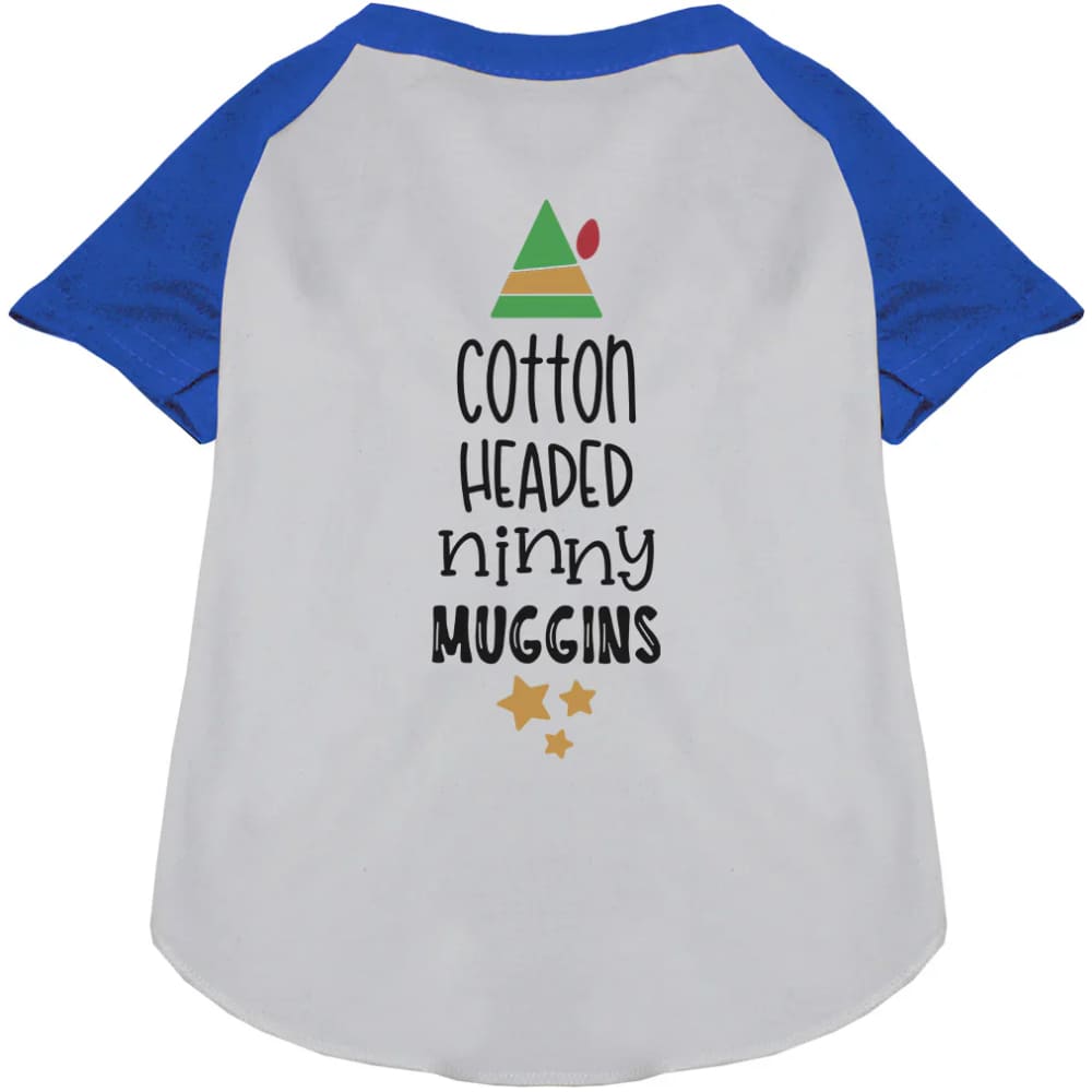 Cotton Headed Ninny Muggins Pet Raglan Shirt - Screen Print