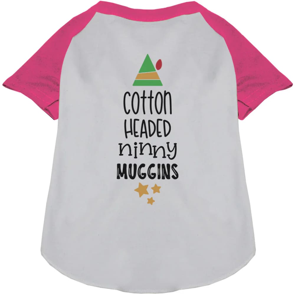 Cotton Headed Ninny Muggins Pet Raglan Shirt - Screen Print