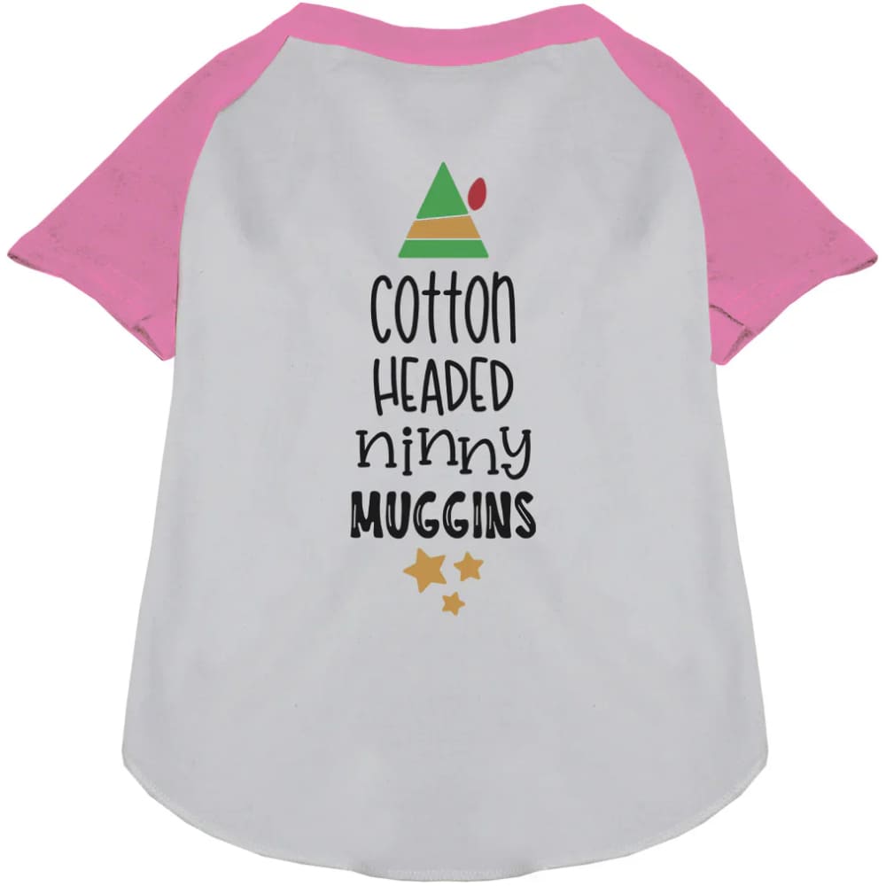 Cotton Headed Ninny Muggins Pet Raglan Shirt - Screen Print