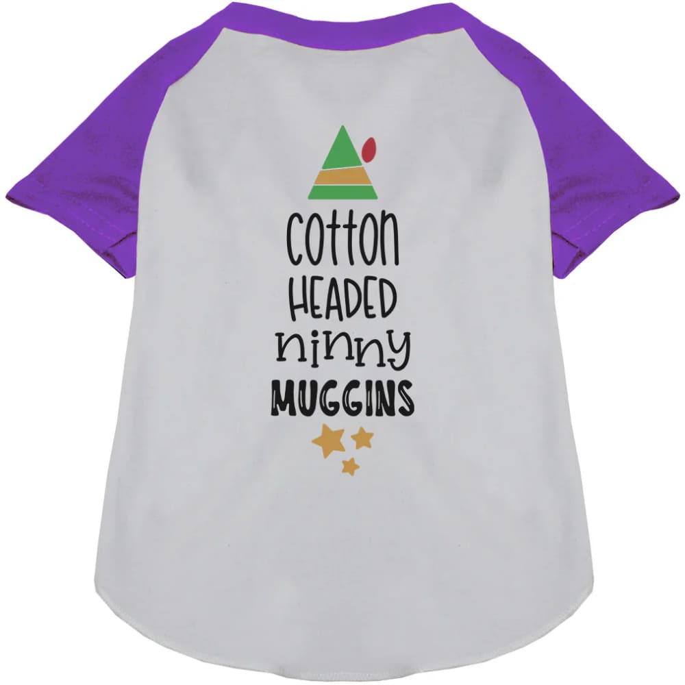 Cotton Headed Ninny Muggins Pet Raglan Shirt - Screen Print