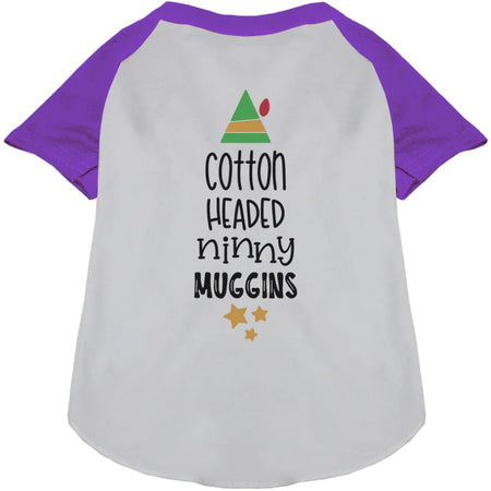 Cotton Headed Ninny Muggins Pet Raglan Shirt - Screen Print