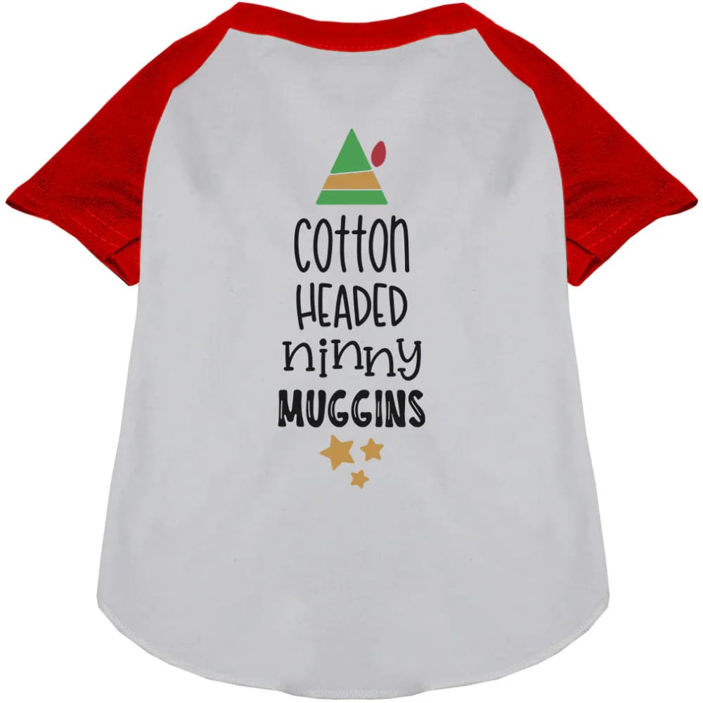 Cotton Headed Ninny Muggins Pet Raglan Shirt - Screen Print