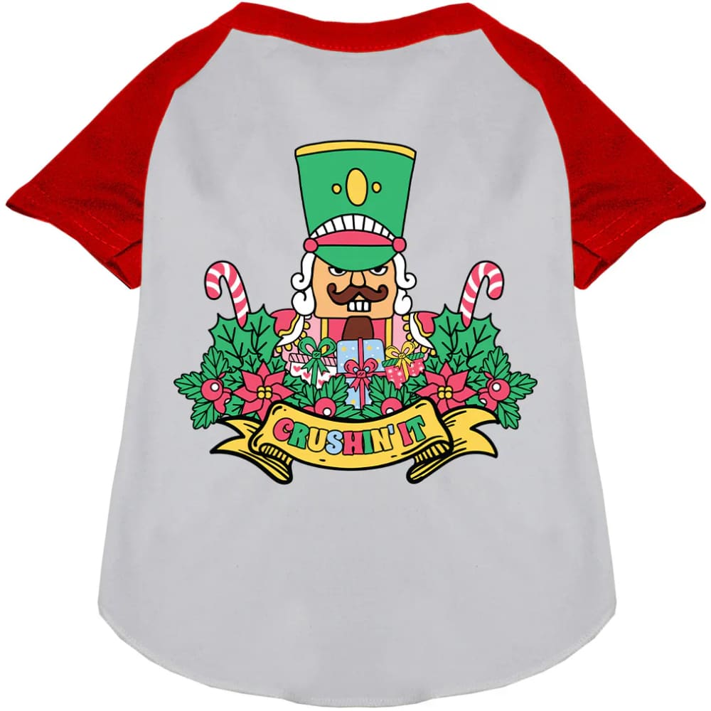 Crushin’ It Nutcracker Style Raglan Pet Shirt - Screen