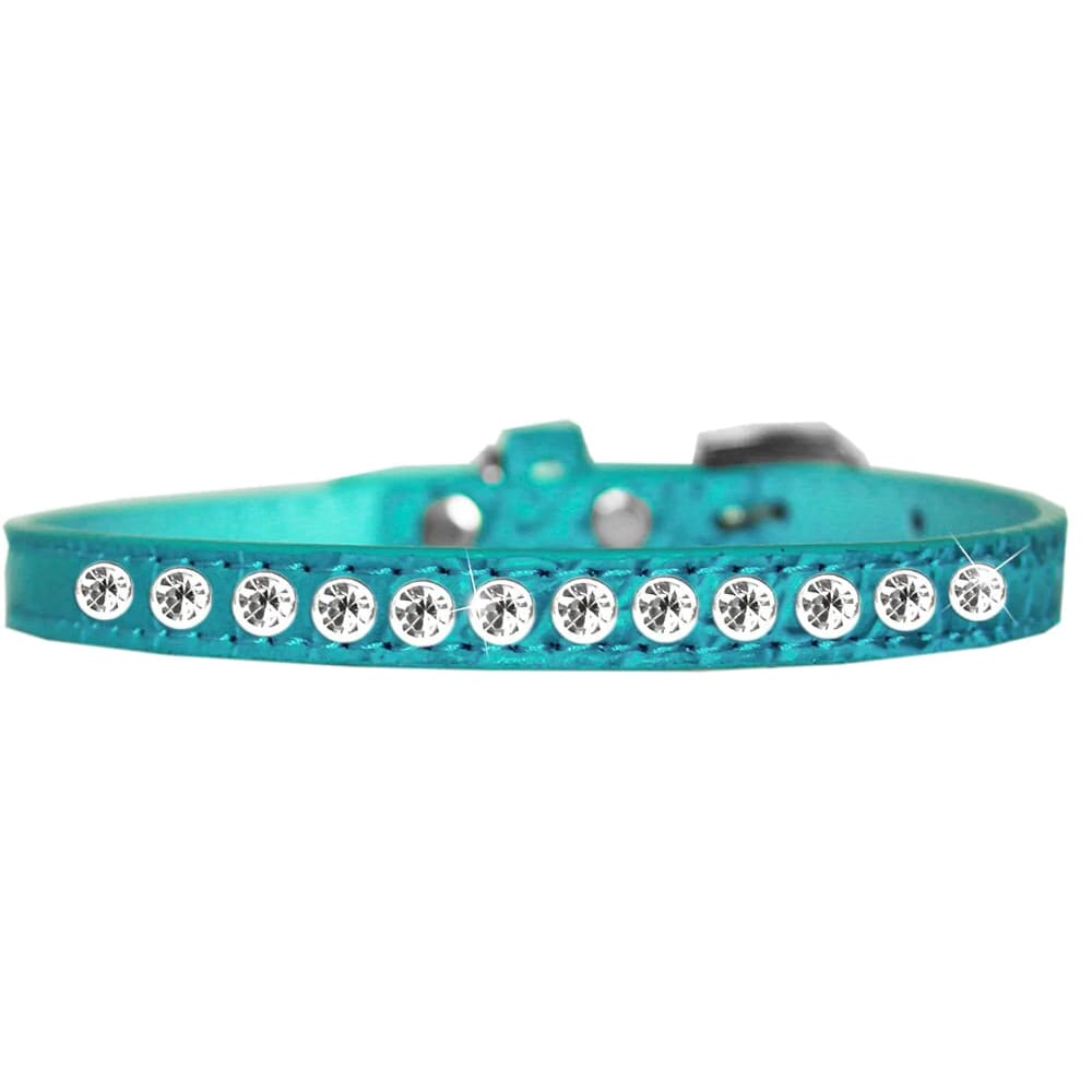 Crystal One Row Dog (Puppy) Collar - Fits 5-7” Neck