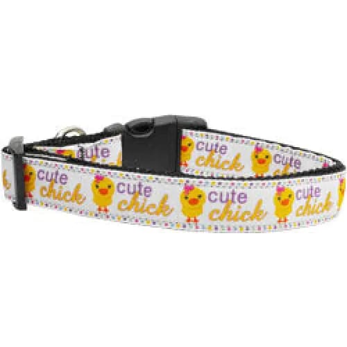 Cute Chick Nylon Dog Collars and Leashes - Easter