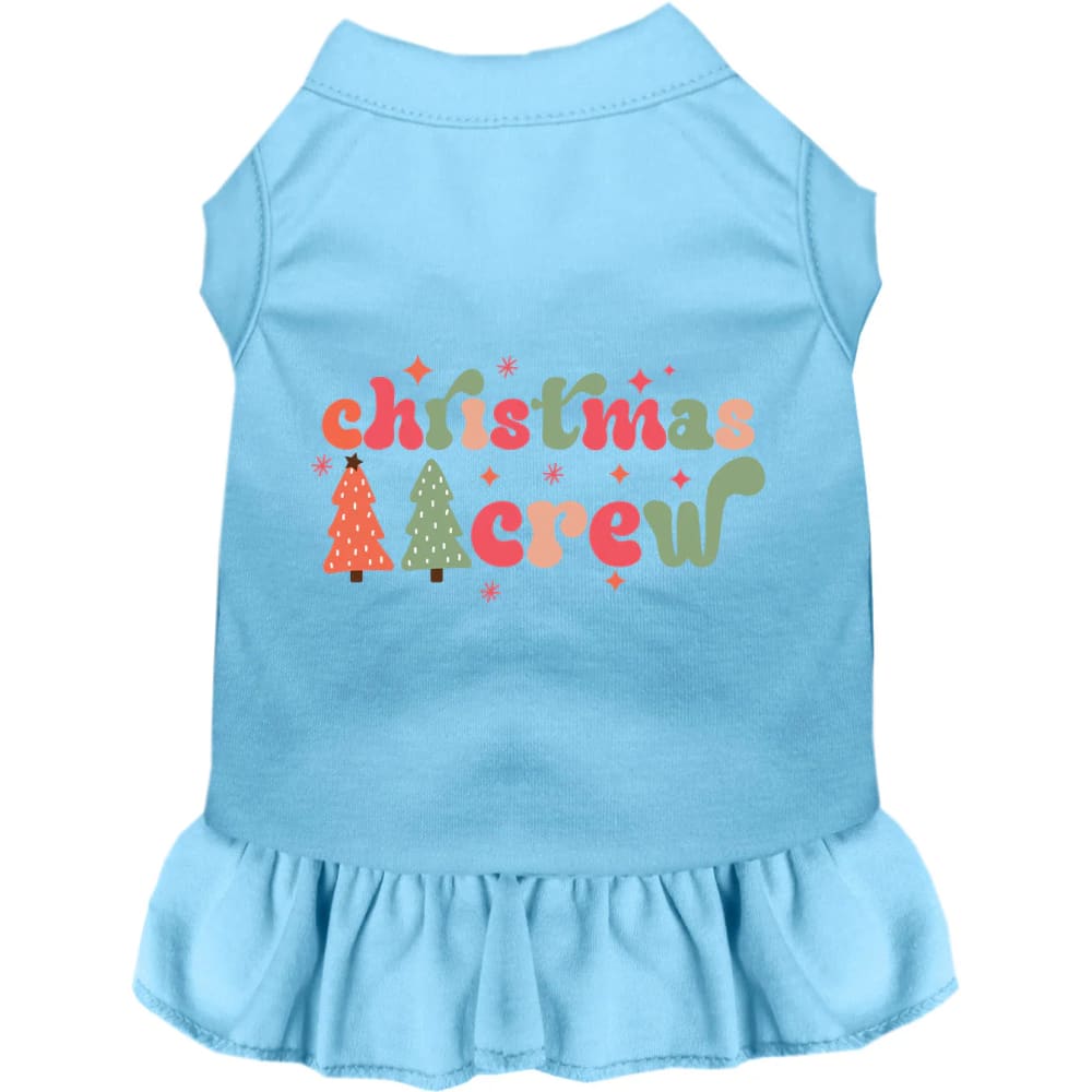 Cutesy Christmas Crew Pet Dress - Screen Print Dog Dresses