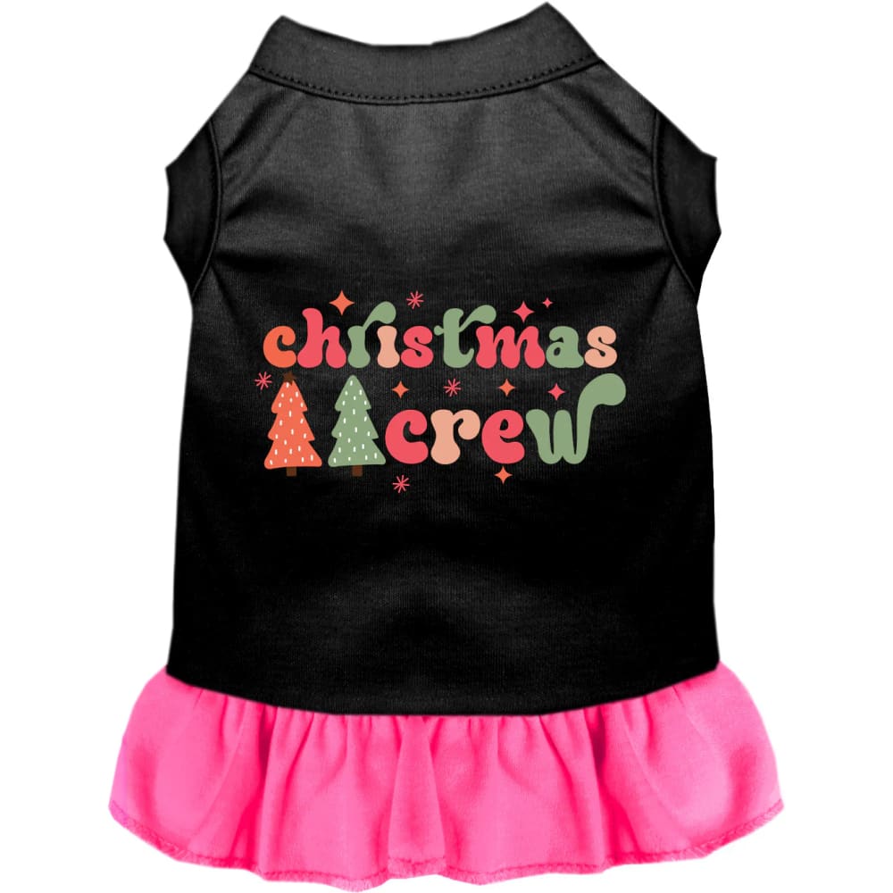 Cutesy Christmas Crew Pet Dress - Screen Print Dog Dresses