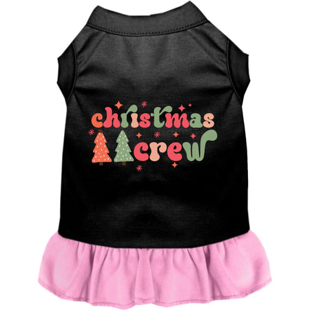 Cutesy Christmas Crew Pet Dress - Screen Print Dog Dresses