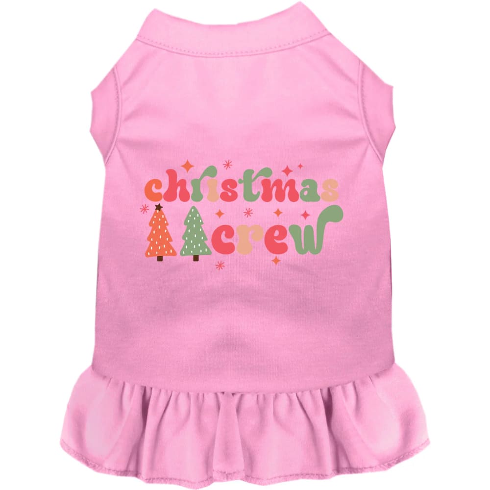 Cutesy Christmas Crew Pet Dress - Screen Print Dog Dresses