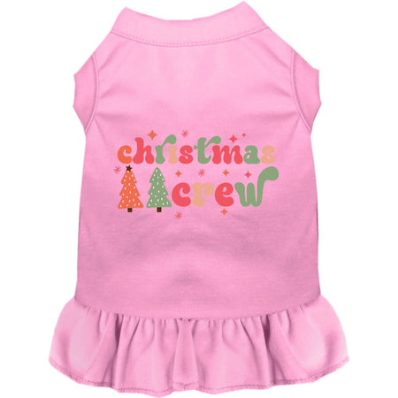 Cutesy Christmas Crew Pet Dress - Screen Print Dog Dresses