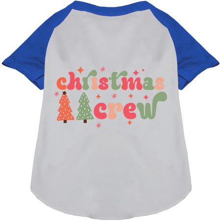 Cutesy Christmas Crew Pet Raglan Shirt - Screen Print Shirts