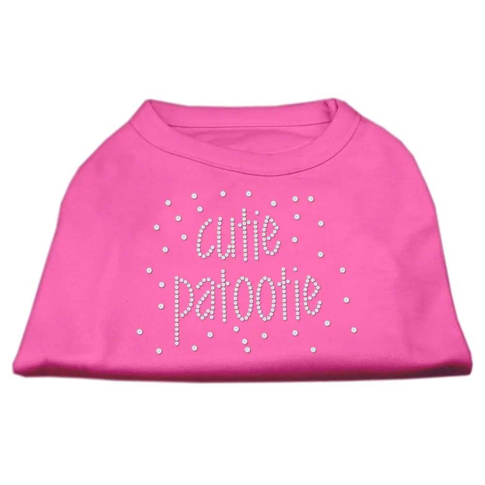 Cutie Patootie Rhinestone Dog Shirt - Rhinestone Pet Shirts