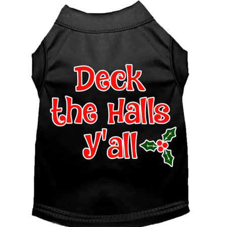 Deck the Halls Y’all Screen Print Pet Shirt - Screen