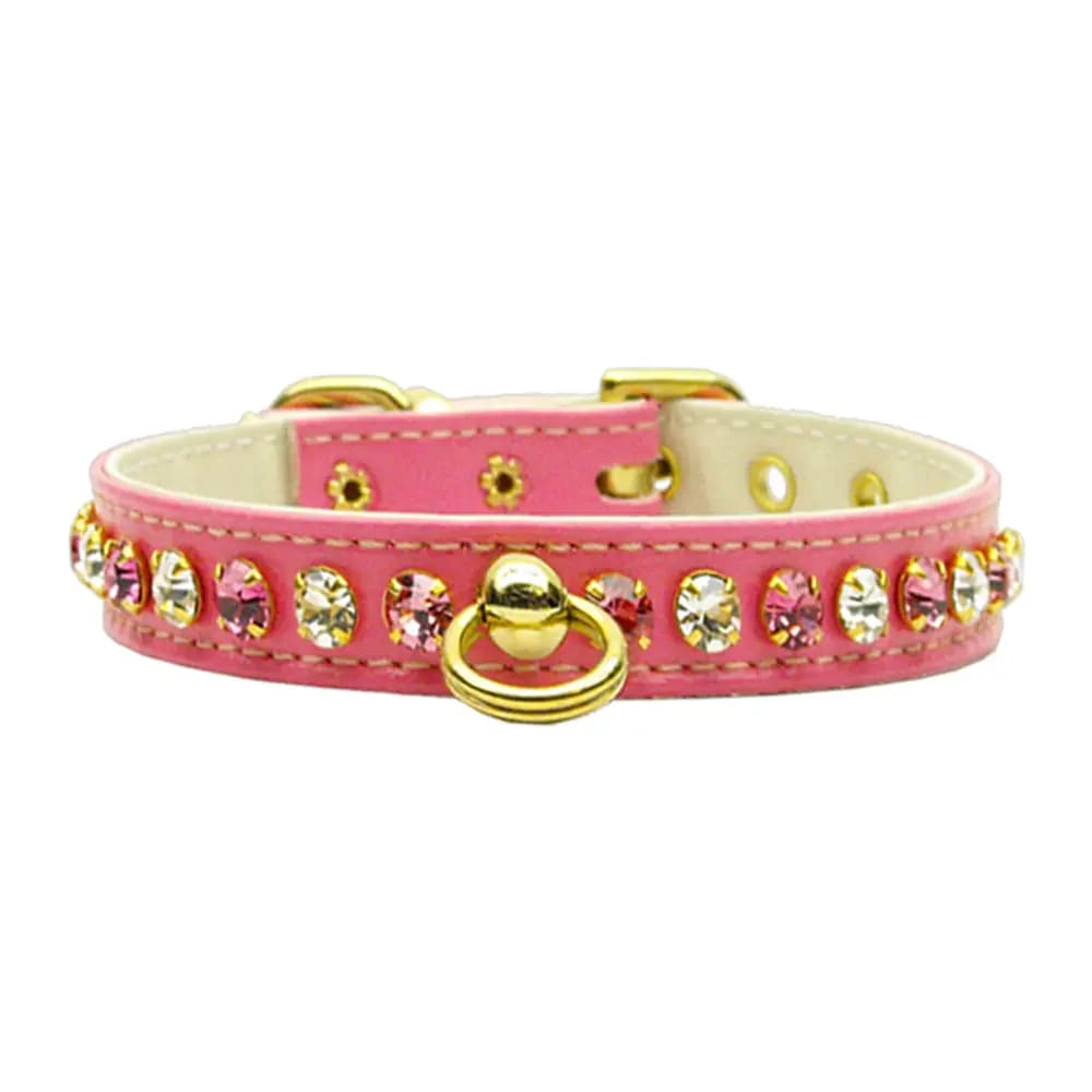 Deluxe Colored Crystal Jewelry Set Dog Collar - Dog Collars