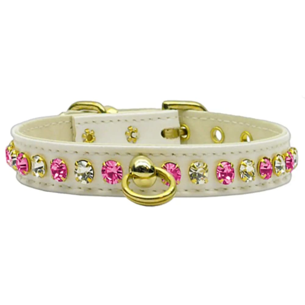 Deluxe Colored Crystal Jewelry Set Dog Collar - Dog Collars