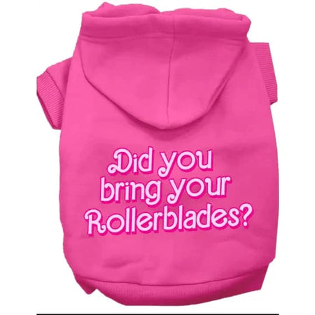 Did You Bring Your Rollerblades? Screen Print Dog Hoodie