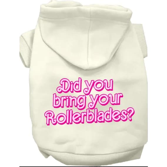 Did You Bring Your Rollerblades? Screen Print Dog Hoodie