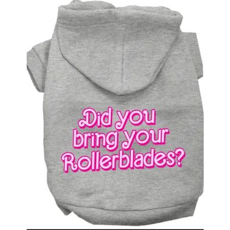 Did You Bring Your Rollerblades? Screen Print Dog Hoodie