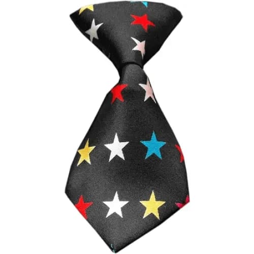 Dog Neck Tie Confetti Stars - Neck Tie - Standard