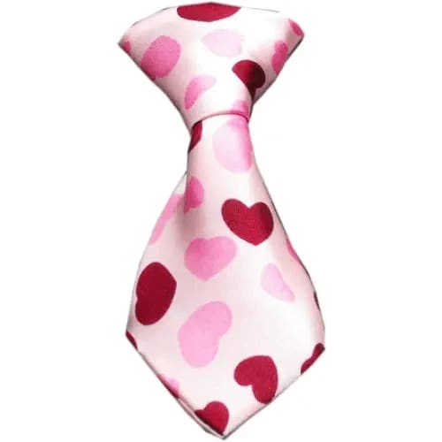 Dog Neck Tie Hearts - Neck Tie - Standard