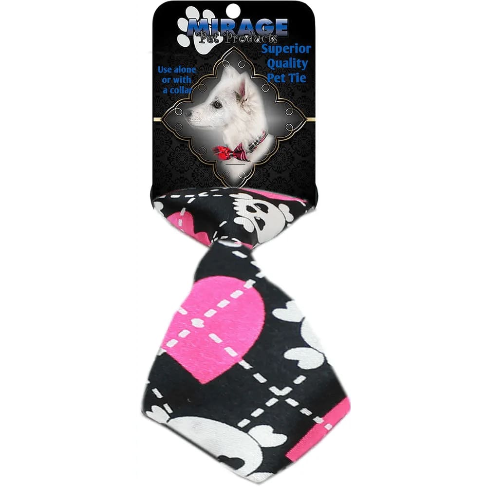 Dog Neck Tie Pink Argyle Skull - Neck Tie - Standard