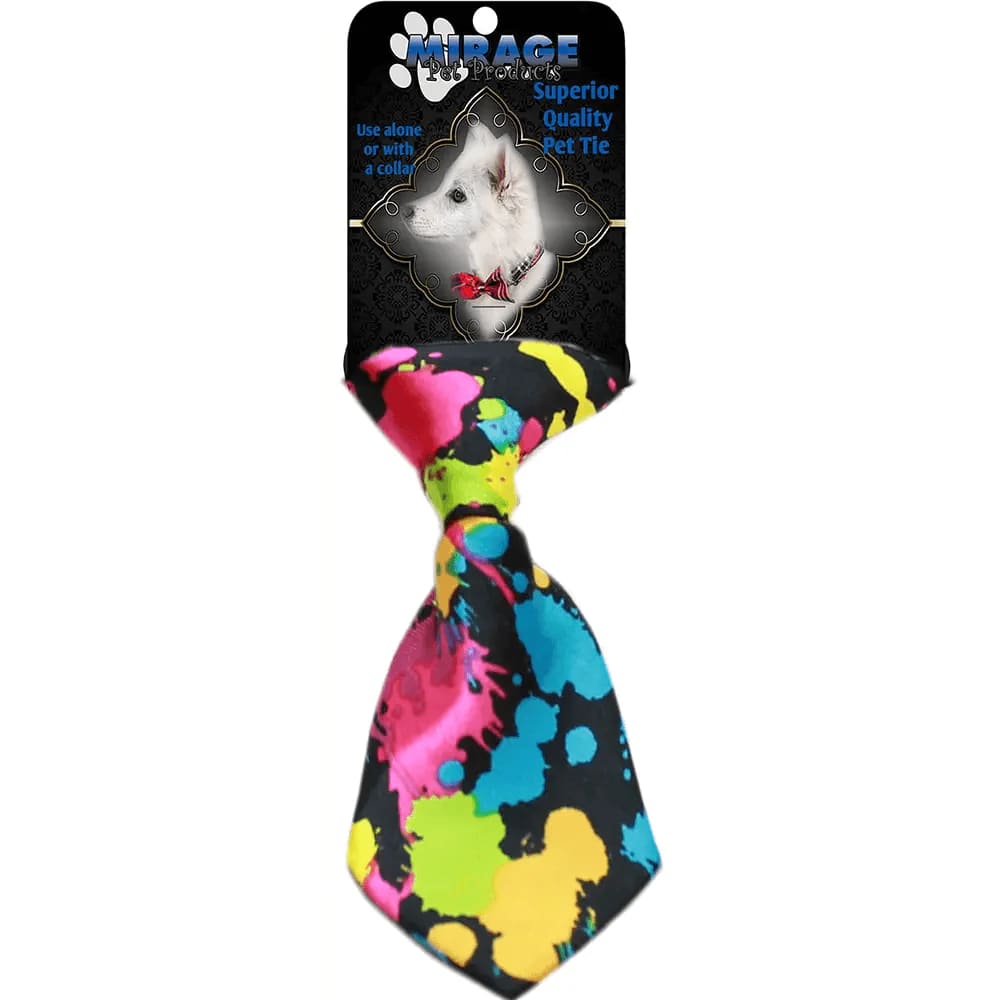 Dog Neck Tie Splatter Paint - Neck Tie - Standard