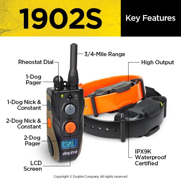 Dogtra 1902S Field Star 2 Dog 3/4 Mile Remote Trainer - Dog