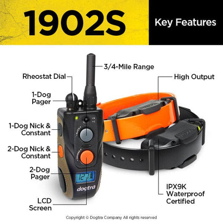 Dogtra 1902S Field Star 2 Dog 3/4 Mile Remote Trainer - Dog