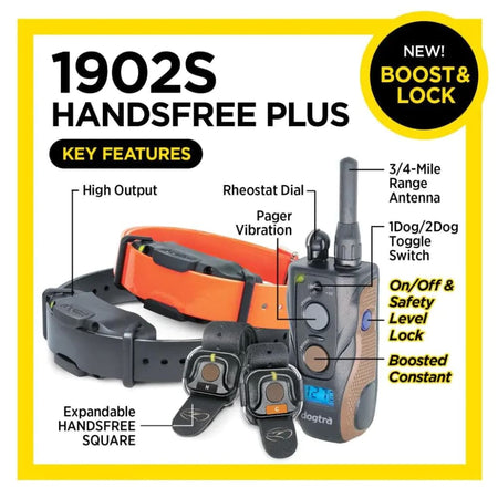 Dogtra 1902S HANDSFREE Plus Boost and Lock Remote Dog