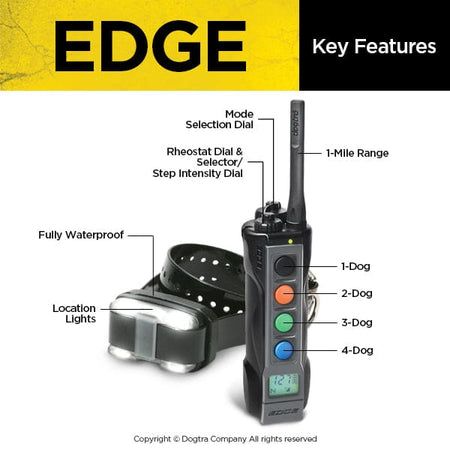 Dogtra EDGE 1 Mile Remote Trainer Expands Up To 4 Dogs