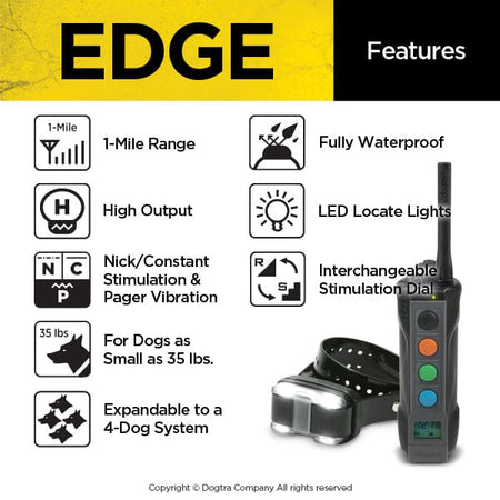 Dogtra EDGE 1 Mile Remote Trainer Expands Up To 4 Dogs