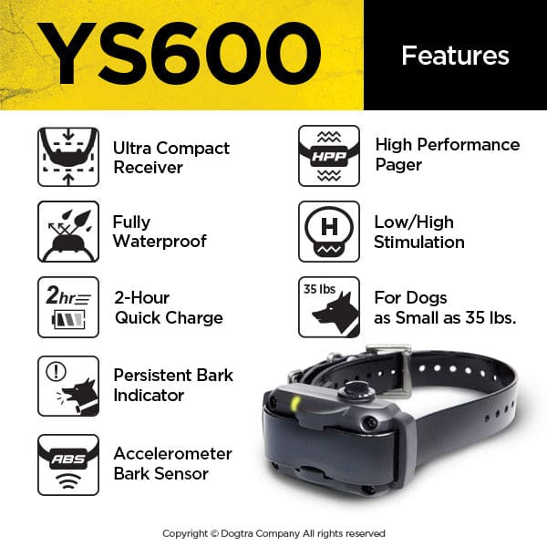 Dogtra YS600 Bark Control Collar - Bark Control