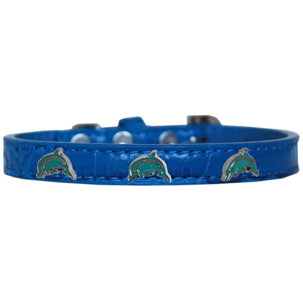 Dolphin Widget Croc Dog Collar - Dog Collars - Designer Croc