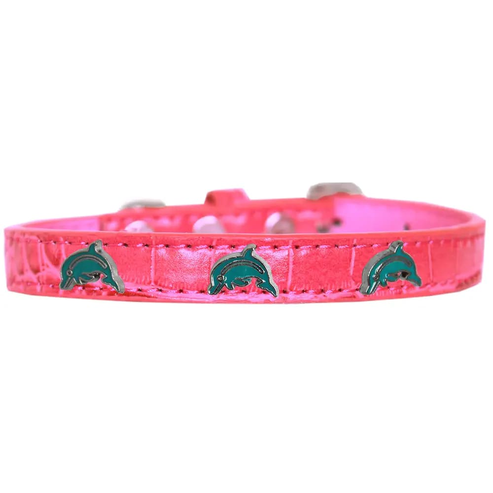 Dolphin Widget Croc Dog Collar - Dog Collars - Designer Croc