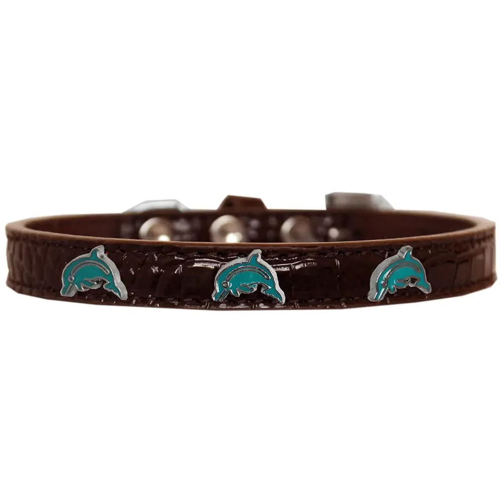 Dolphin Widget Croc Dog Collar - Dog Collars - Designer Croc