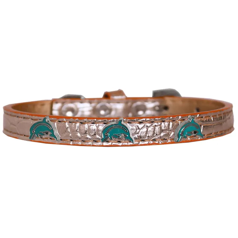 Dolphin Widget Croc Dog Collar - Dog Collars - Designer Croc