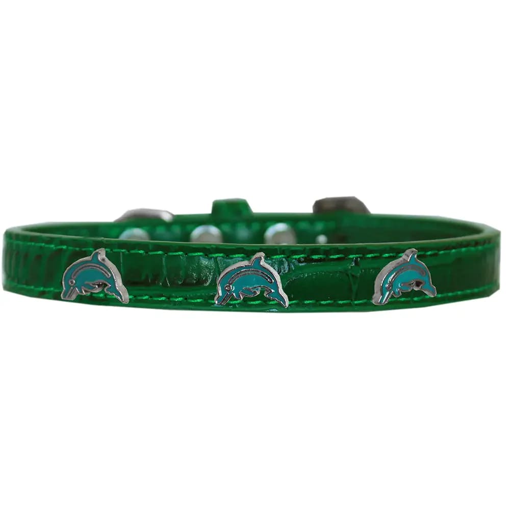 Dolphin Widget Croc Dog Collar - Dog Collars - Designer Croc