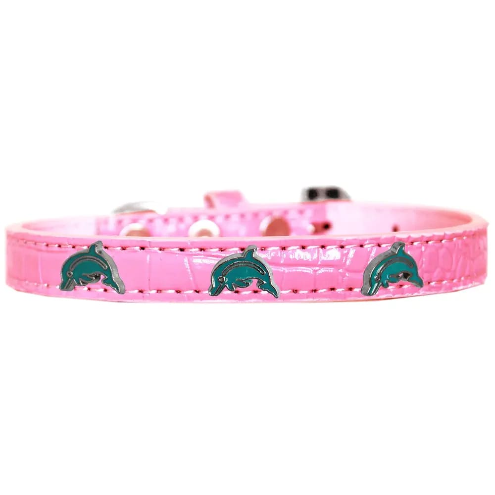 Dolphin Widget Croc Dog Collar - Dog Collars - Designer Croc