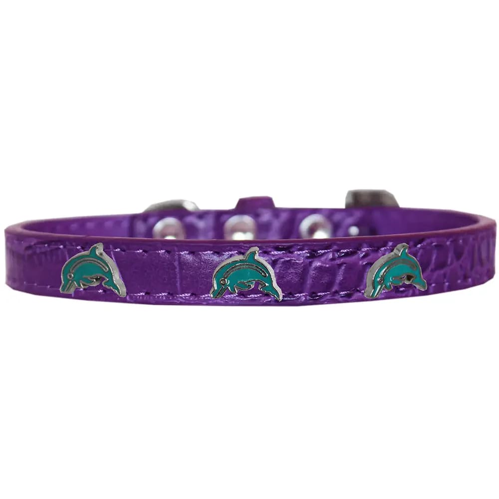 Dolphin Widget Croc Dog Collar - Dog Collars - Designer Croc