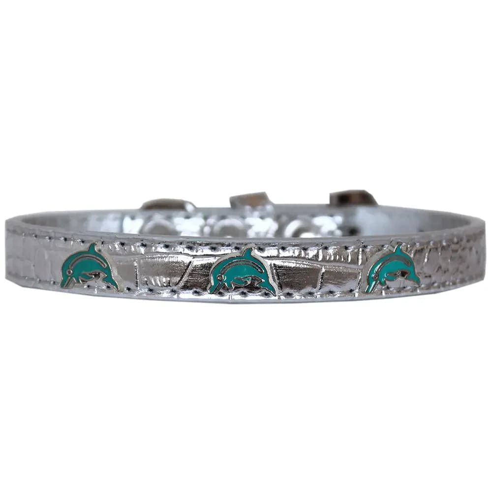 Dolphin Widget Croc Dog Collar - Dog Collars - Designer Croc