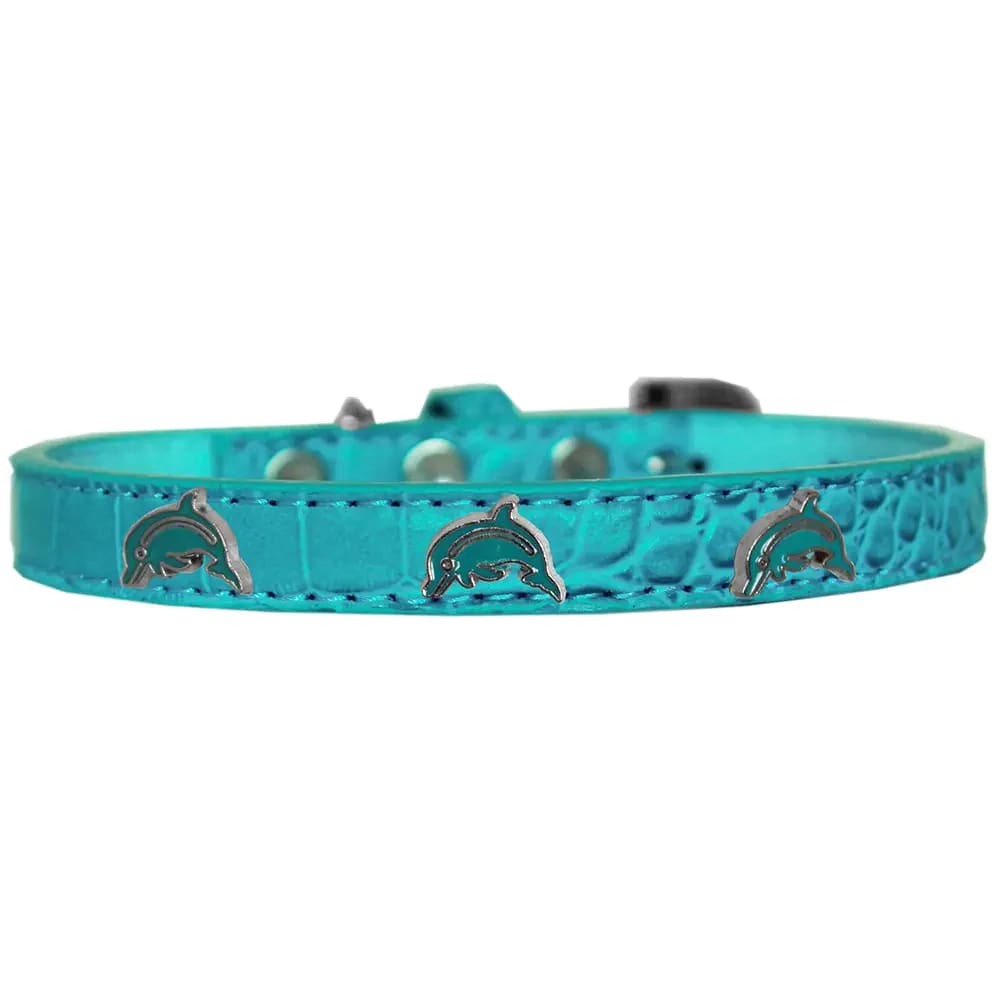 Dolphin Widget Croc Dog Collar - Dog Collars - Designer Croc