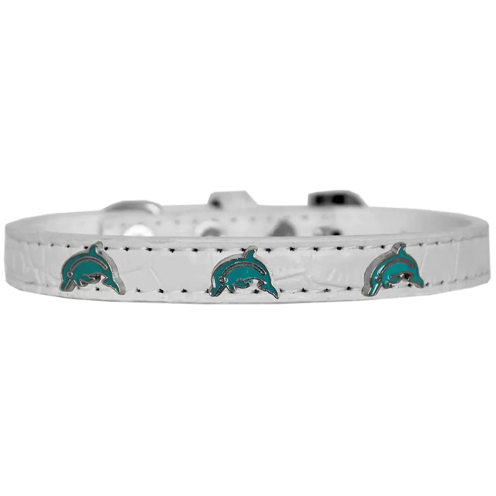 Dolphin Widget Croc Dog Collar - Dog Collars - Designer Croc