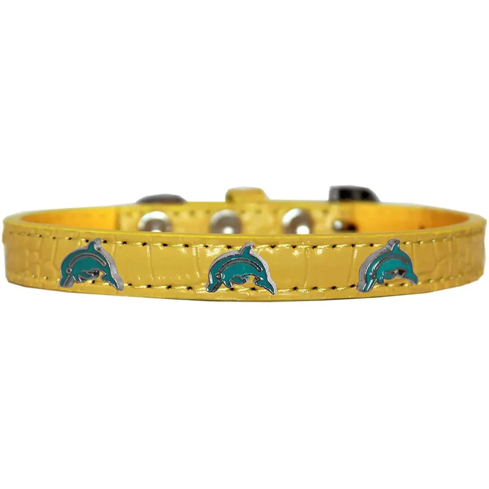 Dolphin Widget Croc Dog Collar - Dog Collars - Designer Croc