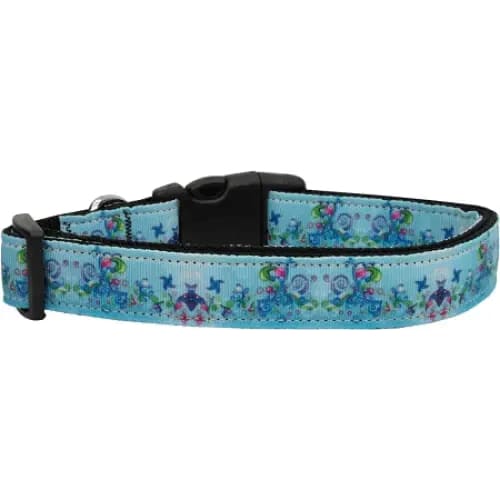 Dreamy Blue Nylon Dog Collar & Leash - Dog Collars - Nylon