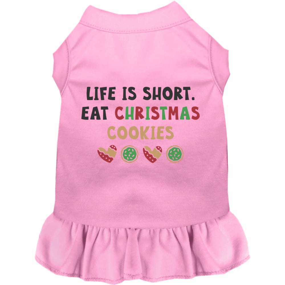 Eat Christmas Cookies Pet Dress - Screen Print Dog Dresses