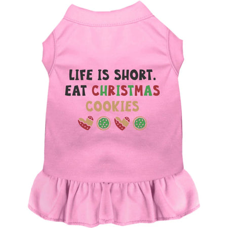 Eat Christmas Cookies Pet Dress - Screen Print Dog Dresses